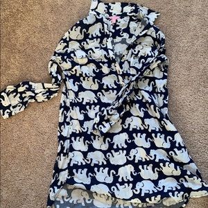 Lilly Pulitzer button down beach cover up dress